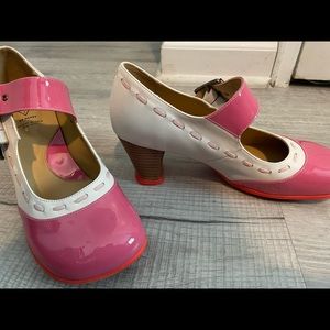 John Fluevog Operetta Dr. Henry Mary Jane with Stitching
